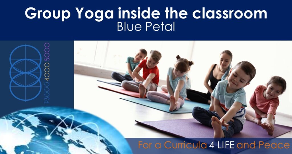 Group Yoga inside the classroom